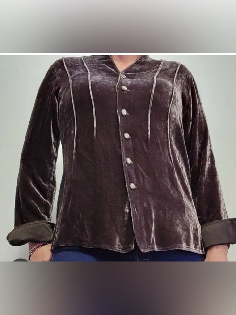 J. Jill velvet pintuck buttondown blouse